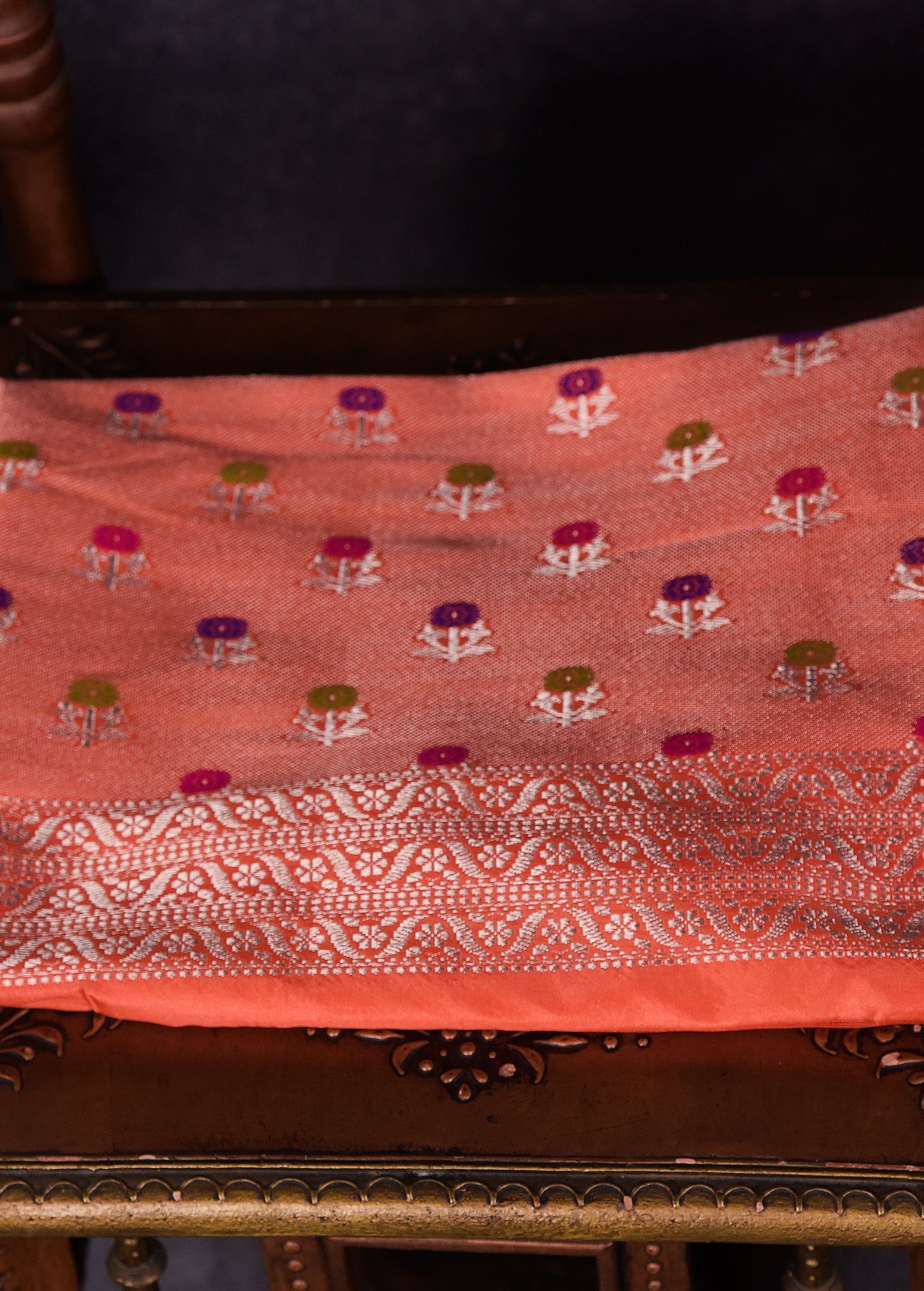 Electric Pink Pure Silk Katan Banarasi Saree