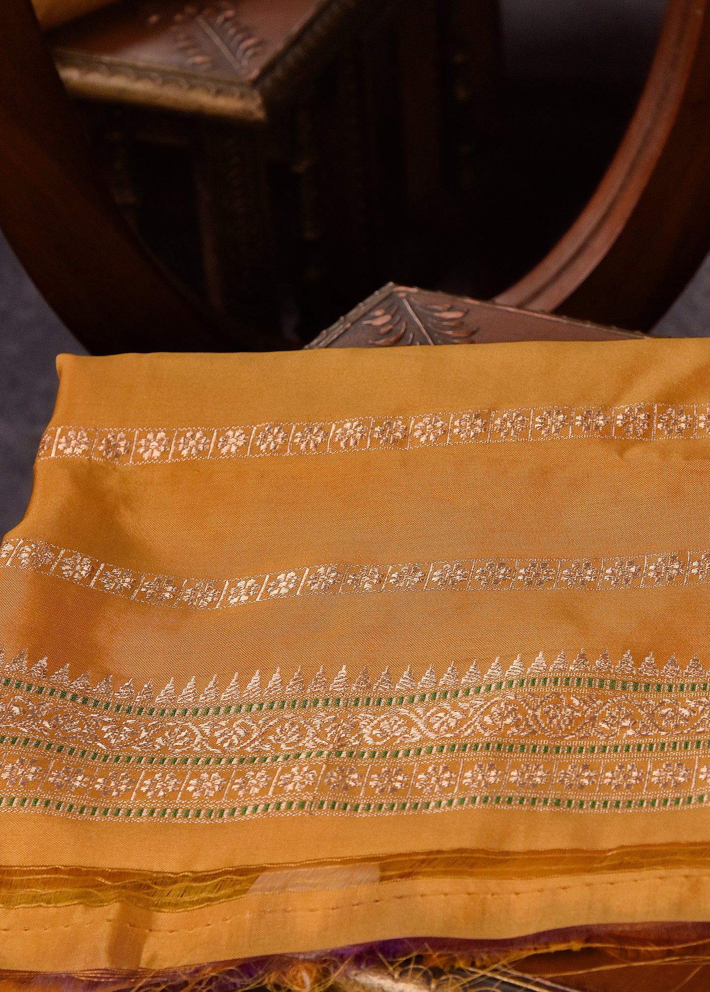 Electric Pink Pure Silk Kora Banarasi Saree